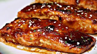 EASY Sweet amp Spicy Teriyaki Salmon [upl. by Asselam]