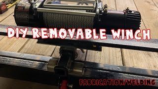 DIY Removable Trailer Winch Mount  Harbor Freight BadLand 12000lbs Winch [upl. by Assenaj]