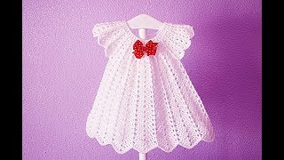 Crochet Christmas party dress white Majovelcrochet crochet [upl. by Llennahc39]