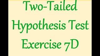 AS Maths  Statistics  TwoTailed Hypothesis Test [upl. by Melton]