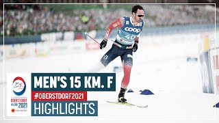 Holund flies to title  Mens 15 km F  2021 FIS Nordic World Ski Championships [upl. by Akihc]