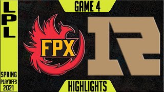 FPX vs RNG Highlights Game 4  LPL Playoffs GRAND FINAL Spring 2021  FunPlus Phoenix vs Royal [upl. by Leafar]