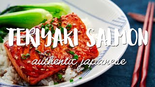 Teriyaki Salmon Recipe 照り焼きサーモン [upl. by Kurt478]