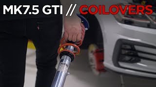 2018 MK75 GTI  Installing HampR Coilovers [upl. by Ennovad753]