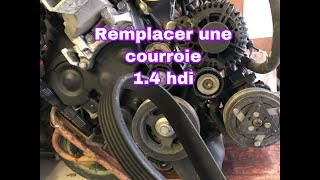 Comment remplacer une courroie 14 HDI PeugeotCitroën [upl. by Launam]