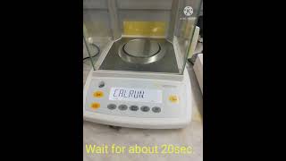 HOW TO CALIBRATE SARTORIUS ANALYTICAL BALANCE [upl. by Adnamahs]