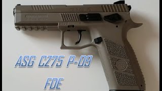 ASG CZ75 P09 FDE Full Review  The Airgun Hub [upl. by Nnylarac]