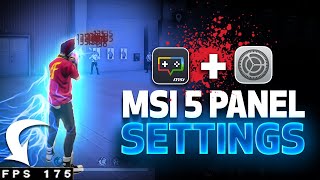 This MSI 5 Settings will make you Hacker 😈😈 Free Fire [upl. by Naelopan]