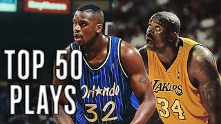 Shaquille ONeal TOP 50 CAREER PLAYS [upl. by Eba888]