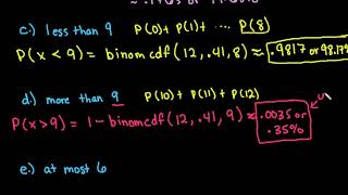 Binomial Probability with TI84 [upl. by Aerdnua429]