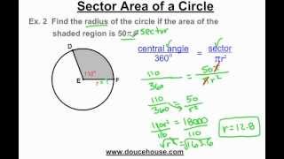 Finding Sector Area of a Circle [upl. by Iroak896]