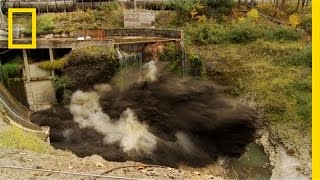 Spectacular Time Lapse Dam quotRemovalquot Video  National Geographic [upl. by Latvina]