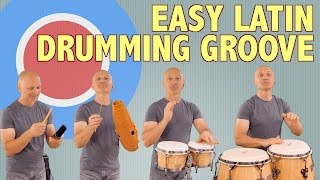 Easy Latin Drumming Ensemble  Cha Cha [upl. by Fennell]