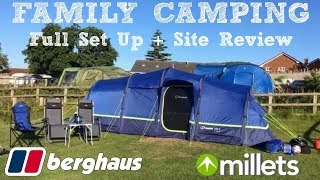 FAMILY CAMPING VLOG  FULL SET UP amp SITE REVIEW  BERGHAUS AIR 6 [upl. by Lomax342]