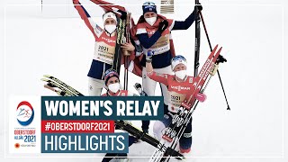 Norway regain the title  Womens Relay  2021 FIS Nordic World Ski Championships [upl. by Daven750]