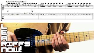 PICTURES OF MATCHSTICK MEN Riff Lesson With Tab  Status Quo ☮️👌🤘 [upl. by Ynnohj]