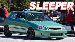 Sleeper 960HP AWD Civic Runs 8s on Street Tires The Perfect Street Honda [upl. by Eanom992]