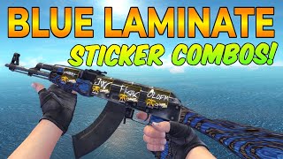 CSGO  AK 47 Blue Laminate Sticker Combinations 2019 Edition [upl. by Tacye]