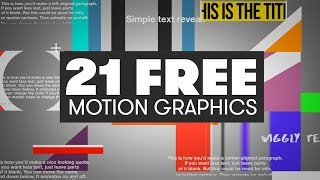 21 FREE Motion Graphics For Premiere  PremiumBeatcom [upl. by Ateuqahs]