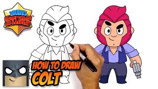 How to Draw Brawl Stars  Colt  StepbyStep [upl. by Enatan]