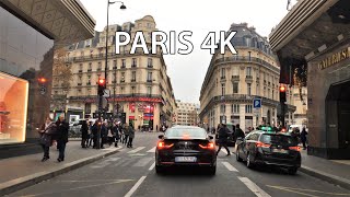 Paris 4K  Classic Paris Streets  Driving Downtown [upl. by Epotimet]