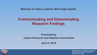 Communicating and Disseminating Research Findings [upl. by Inittirb]