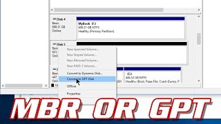 HOW TO CONVERT A DRIVE FROM MBR TO GPT [upl. by Minnaminnie]