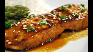 Quick and EASY Salmon Teriyaki Recipe [upl. by Bandur]