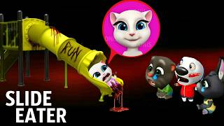 SLIDE EATER EAT ANGELA AND BEN  My Talking Tom Friends  AMONG US  RIP ALL FRIENDS [upl. by Zillah29]