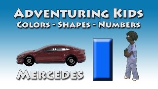 Adventuring Kids  Colors Shapes and Numbers  Mercedes [upl. by Annayehc]