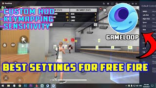 Free Fire Best Settings For Gameloop  Custom Hud amp Sensitivity  Headshots settings [upl. by Jagir916]