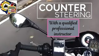 Countersteering how to counter steer Riding tips [upl. by Nosmas]