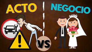 Diferencias entre Actos y Negocios Jurídicos CON EJEMPLOS [upl. by Kelly]