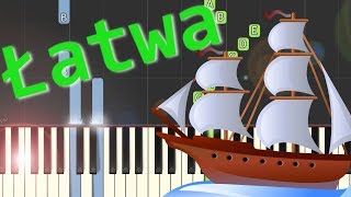 🎹 Bitwa szanty  Piano Tutorial łatwa wersja 🎵 NUTY W OPISIE 🎼 [upl. by Norraj]