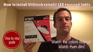 Dad Installs Utilitech Retrofit LED Recessed Lights [upl. by Aljan124]