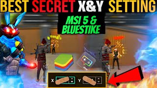 Best X And Y Sensitivity Setting For Free Fire PC  No Recoil XampY Settings For Bluestacks 5  MSI 5 [upl. by Aicetel]