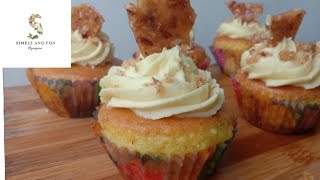 Eggless Butterscotch Cupcake Recipe  Easy Cup Cake Recipe  Cup Cake Recipe  Simple And Fun [upl. by Kcirdnekel]