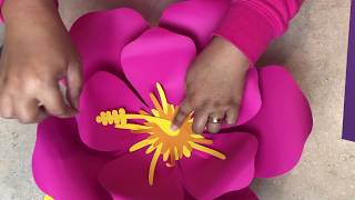 How to Easily Make Paper Flower Template 101Hibiscus [upl. by Asoramla]