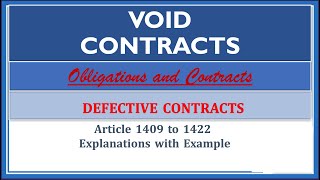 Void in Law Understanding Void Contracts [upl. by Eejan]