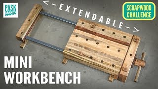 Mini Workbench Extendable  Scrapwood Challenge Ep18 [upl. by Fin205]