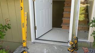 Jeld Wen Front Door Installation  Really crappy products and craftsmanship PART 1 [upl. by Lotsyrk]