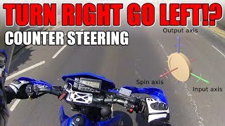 Motorcycle Counter Steering Simple explanation [upl. by Ahsinom]