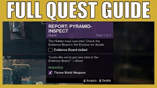 Report PyramidInspect Full Quest Guide Destiny 2  How To Complete Preservation Mission Solo [upl. by Prosper661]