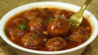 Veg Manchurian Gravy  Restaurant Style Veg Manchurian Recipe  Kanaks Kitchen [upl. by Onez440]