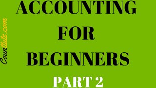 Accounting for Beginners  Part 2  Debits and Credits  Journal Entries [upl. by Humfrey]