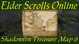 Shadowfen Treasure Map 6 Elder Scrolls Online ESO [upl. by Osnohpla]