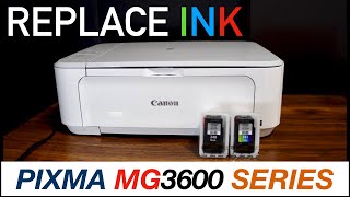 Canon Pixma MG3600 Ink Cartridge Replacement [upl. by Ynohtnacram]