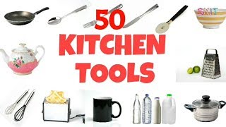 50 Kitchen Tool names in English  Terms  Items  Things [upl. by Web]