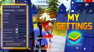 Bluestacks 5 NEW best headshot free fire settings 🎯 Keymapping  Custom HUD [upl. by Pen]