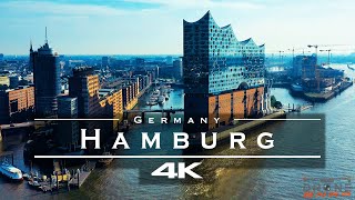 Hamburg Germany 🇩🇪  by drone 4K [upl. by Atnahsa]